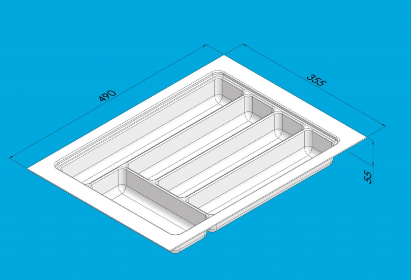 DIVISOR TALHER 355MMX490MMX70MM BRANCO MAD.RM2020 RMR - Foto 1