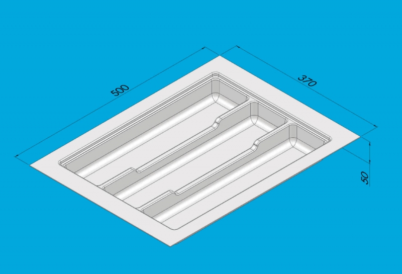 DIVISOR TALHER CONCHA 360MMX490MMX50MM BRANCO RMR - Foto 1