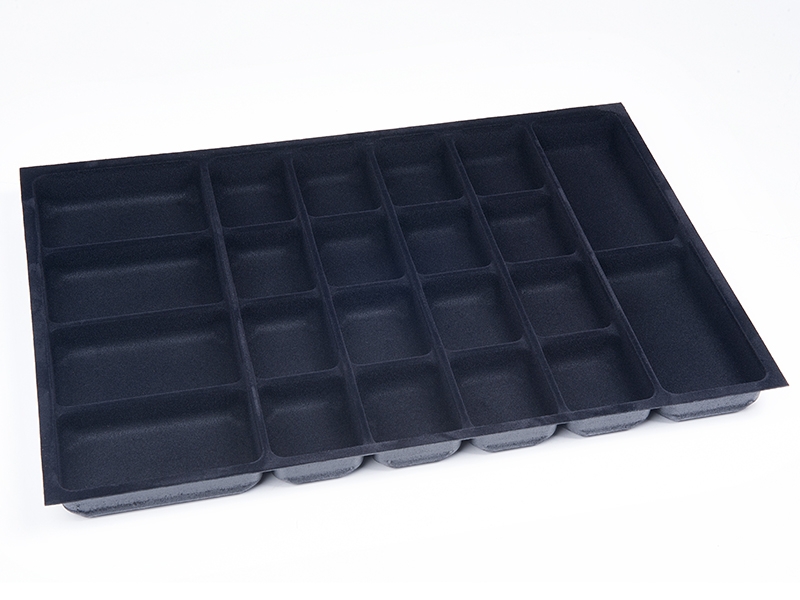 DIVISOR PORTA JOIAS FLOCADO 580CMX450CMX50CM PRETO 700 - Foto 2
