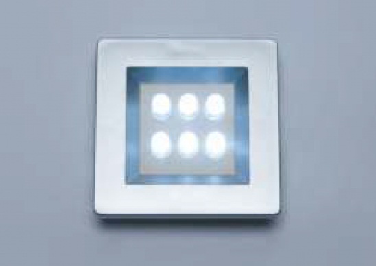 MINI LUMINARIA 40X40 6500K (BRANCA) 6LED PTH CROMADA BASE (*) - Foto 1