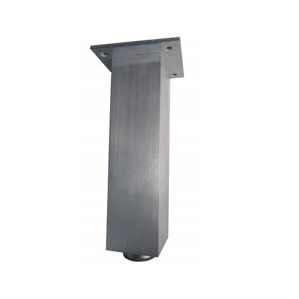 P EM ALUMNIO QUADRADO 60X90MM POLIDO COM PARAFUSO (*)