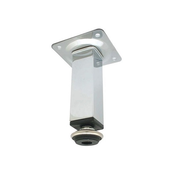 P EM DE SOF MADEIRA REVESTIDO ALUMNIO QUADRADO 51MMX5CM FOSCO (*)