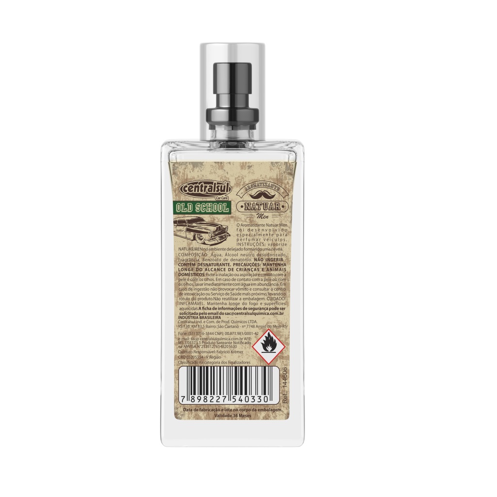 AROMATIZANTE SPRAY NATUAR MEN OLD SCHOOL 45ML - Foto 1