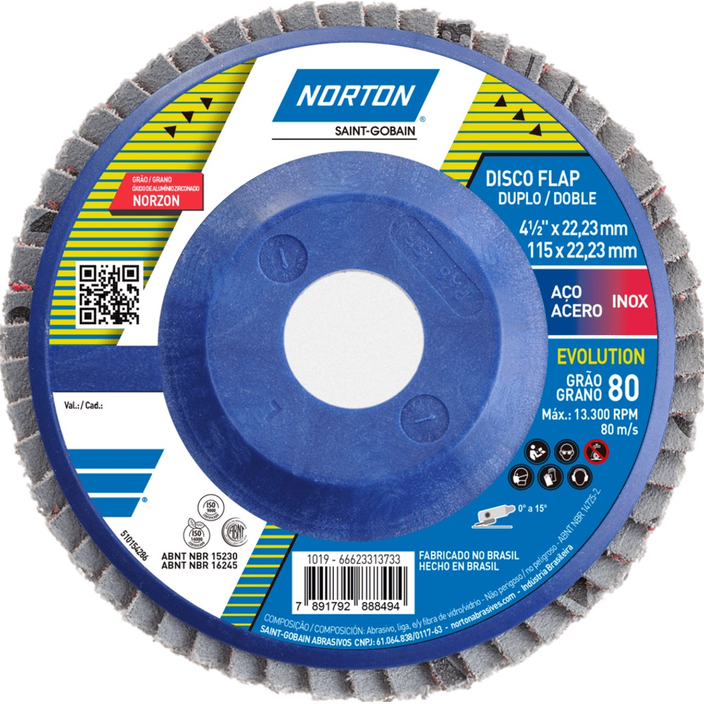 FLAP DISC 4.1/2 #40 R822 PLSTICO