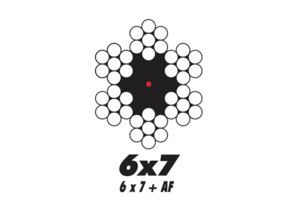 CABO DE ACO 4,8 - 3/16 ZB AF - 6X7 TRD - NAC