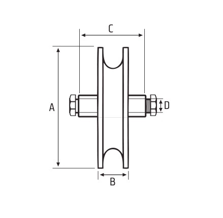 ROLDANA  189.4 2.1/2 V NYLON COM ROLAMENTO  PARA PORTO CORRER - Foto 1