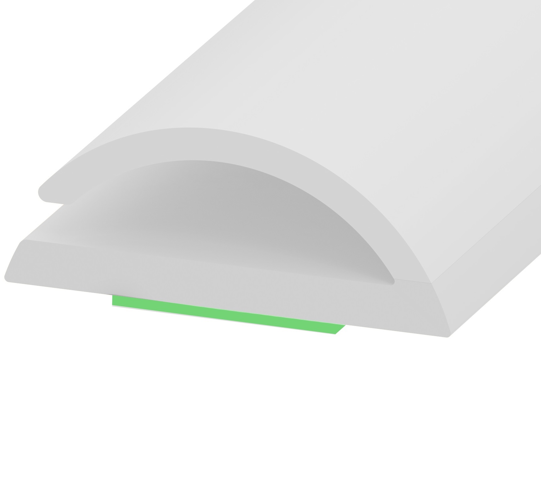 BATENTE VEDAO PORTA DUPLA FACE 5MM 8,0X4,00 BRANCO 602/ BRANCO COM ADESIVO - Foto 1