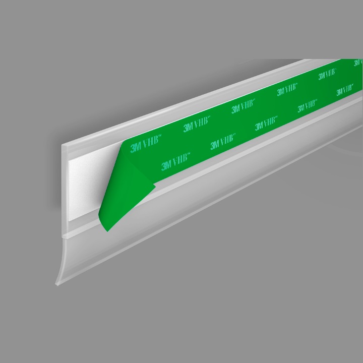 VEDA PORTA ADESIVO SLIM 100CM TRANSPARENTE - Foto 1
