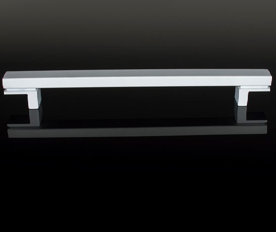 PUXADOR DE PORTA DUPLO 300MM INOX POLIDO/CROMADO LIVING - Foto 1
