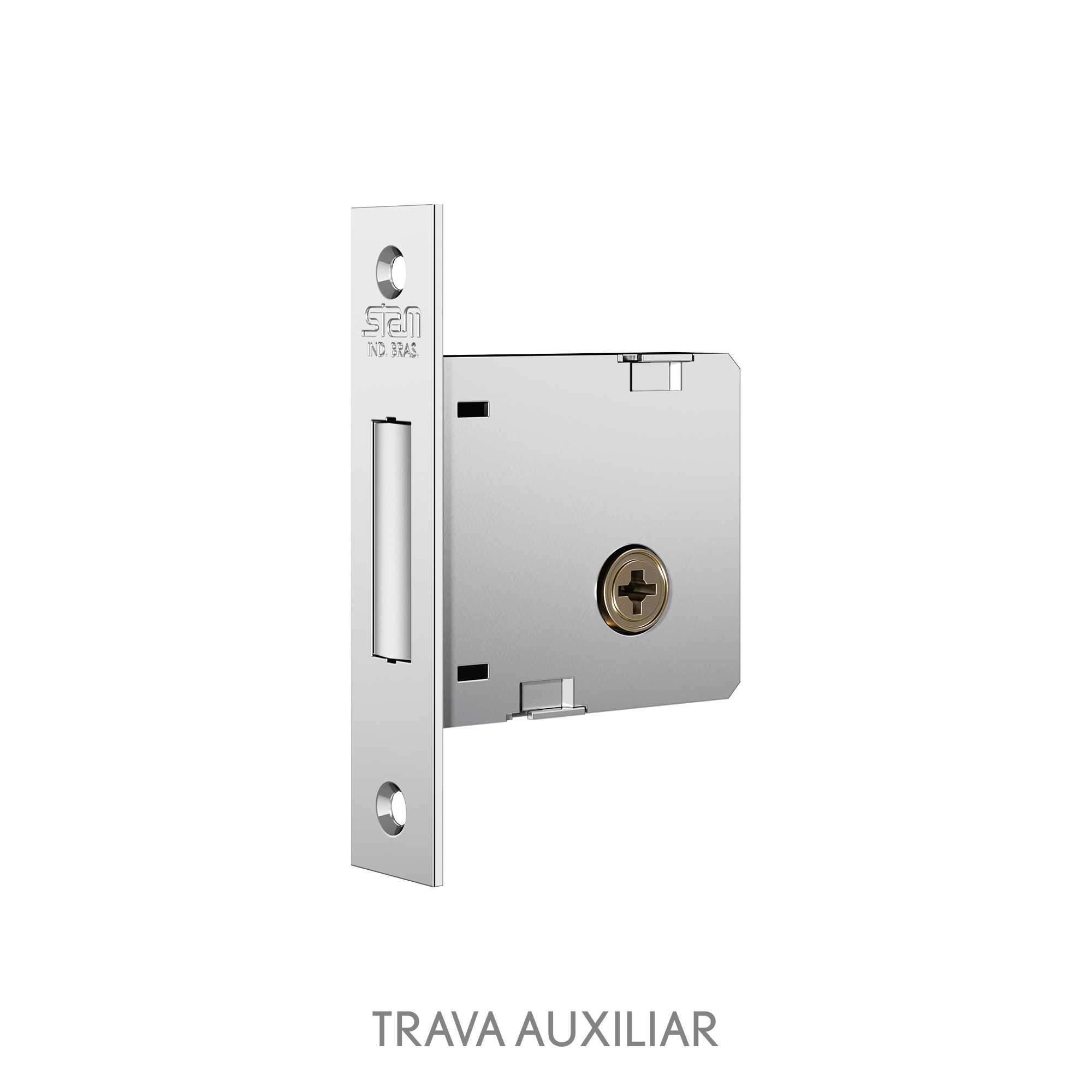 FECHADURA 1800/21 3X1 EXTERNA TETRA 60MM CROMADO - Foto 1