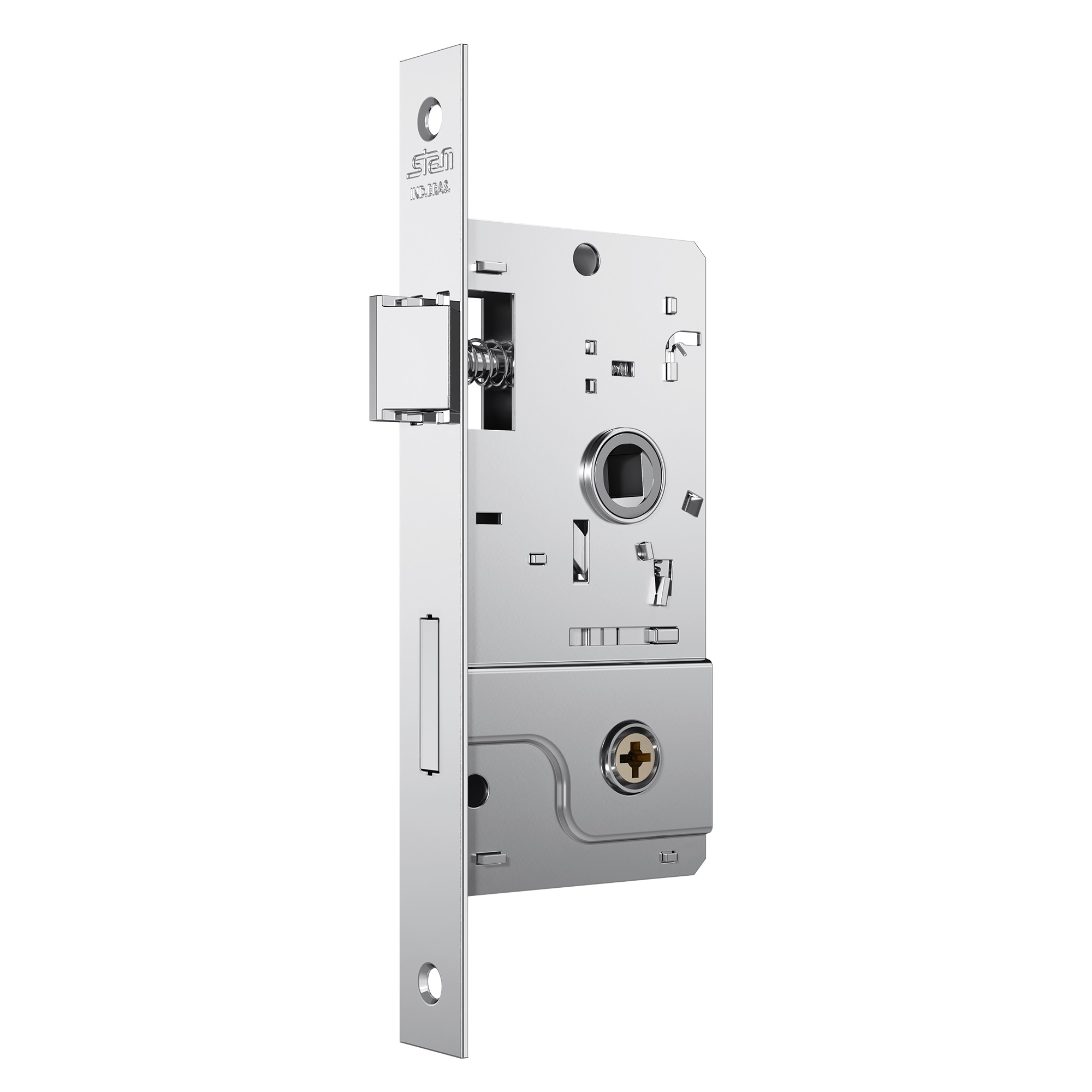 FECHADURA 800/09 3X1 EXTERNA 60MM ROSETA QUADRADA CROMADO - Foto 1