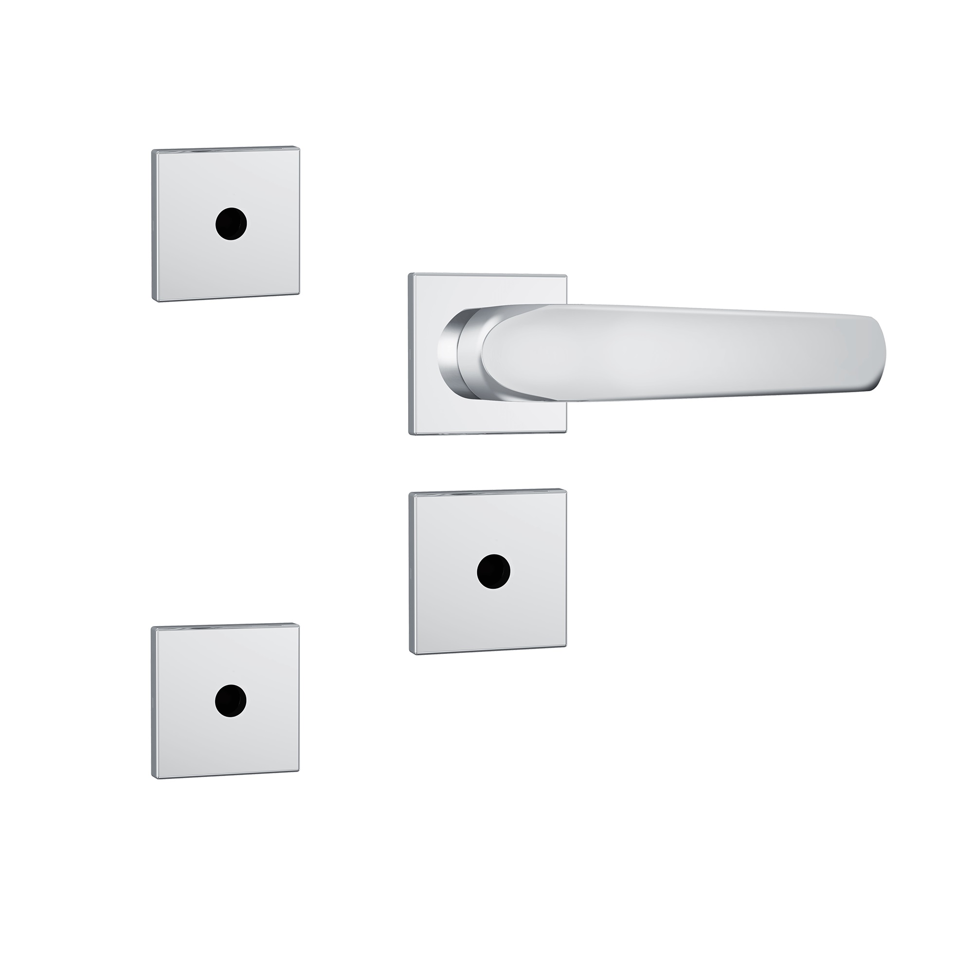 FECHADURA 800/09 3X1 EXTERNA 60MM ROSETA QUADRADA CROMADO - Foto 2