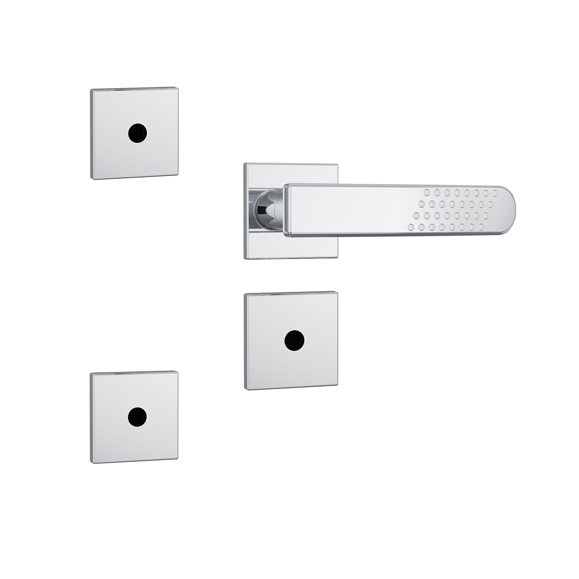 FECHADURA 800/21 3X1 EXTERNA 60MM ROSETA QUADRADA CROMADO - Foto 2