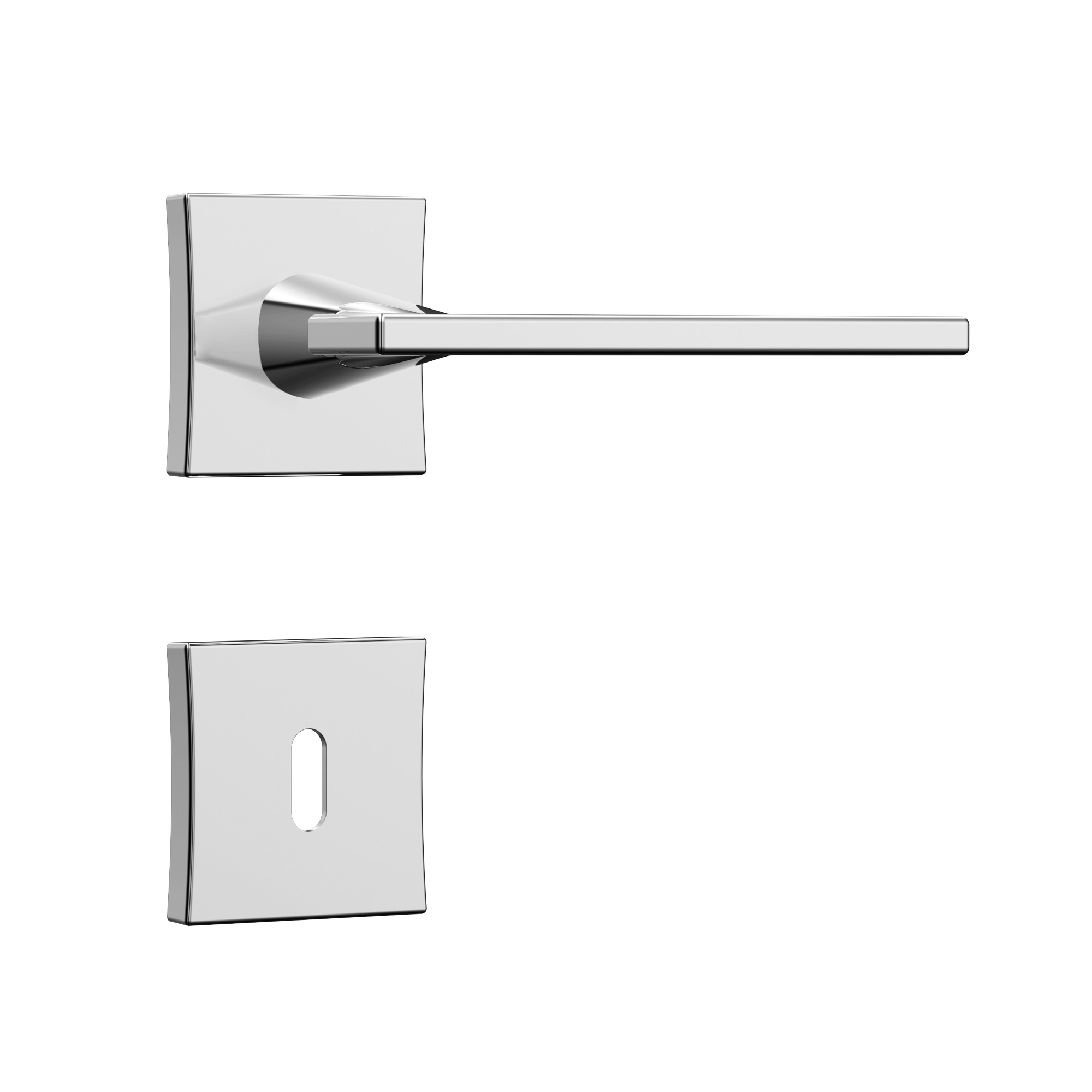FECHADURA 3000 INTERNA CLASSIC 73MM ANTARES ROSETA QUADRADA RQI CROMADO - Foto 1