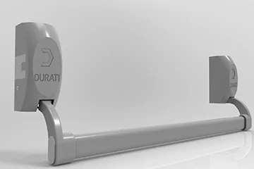 FERRAG PARA VIDRO PUSH SIMPLES COM FECHADURA T378-04 CINZA