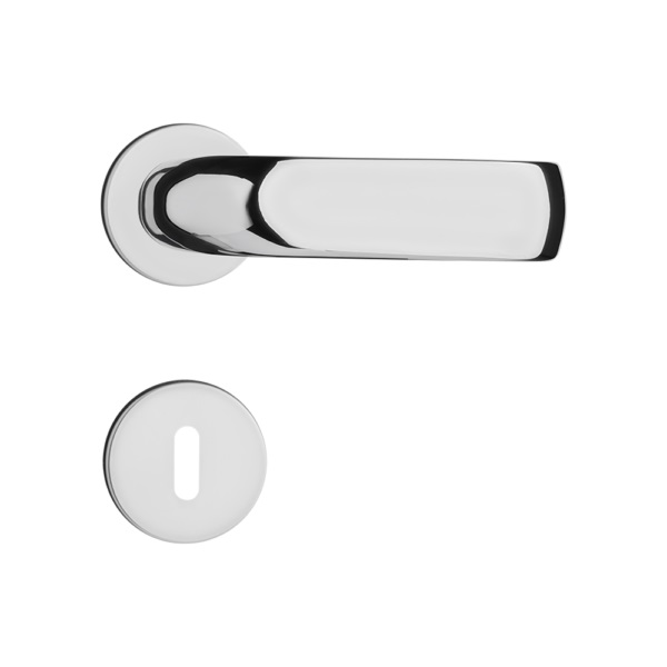 FECHADURA CONTEMPORNEA 500-80 INTERNA ROSETA CROMADA 40MM ZMK - Foto 1