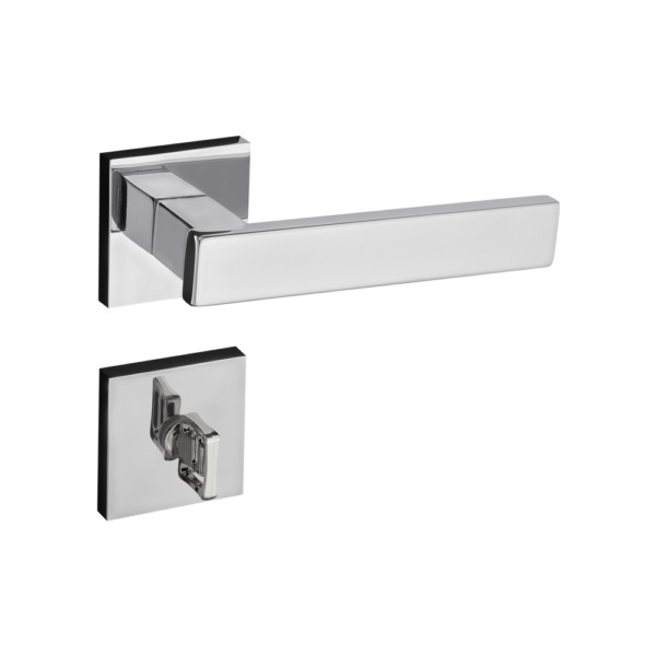 FECHADURA RETRO ROSETA 411-90 BANHEIRO CROMADA - Foto 1