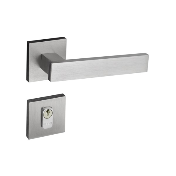 FECHADURA RETRO ROSETA 411-90 EXTERNA CROMO ACETINADA ZMK - Foto 1