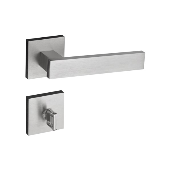 FECHADURA RETRO ROSETA 411-90 BANHEIRO CROMO ACETINADA - Foto 1