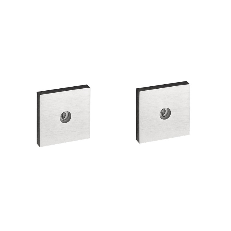 FECHADURA TRAVA SEGURANA ROSETA QUADRADA 11500 MILANO CROMO ACETINADA 2X1 - Foto 1