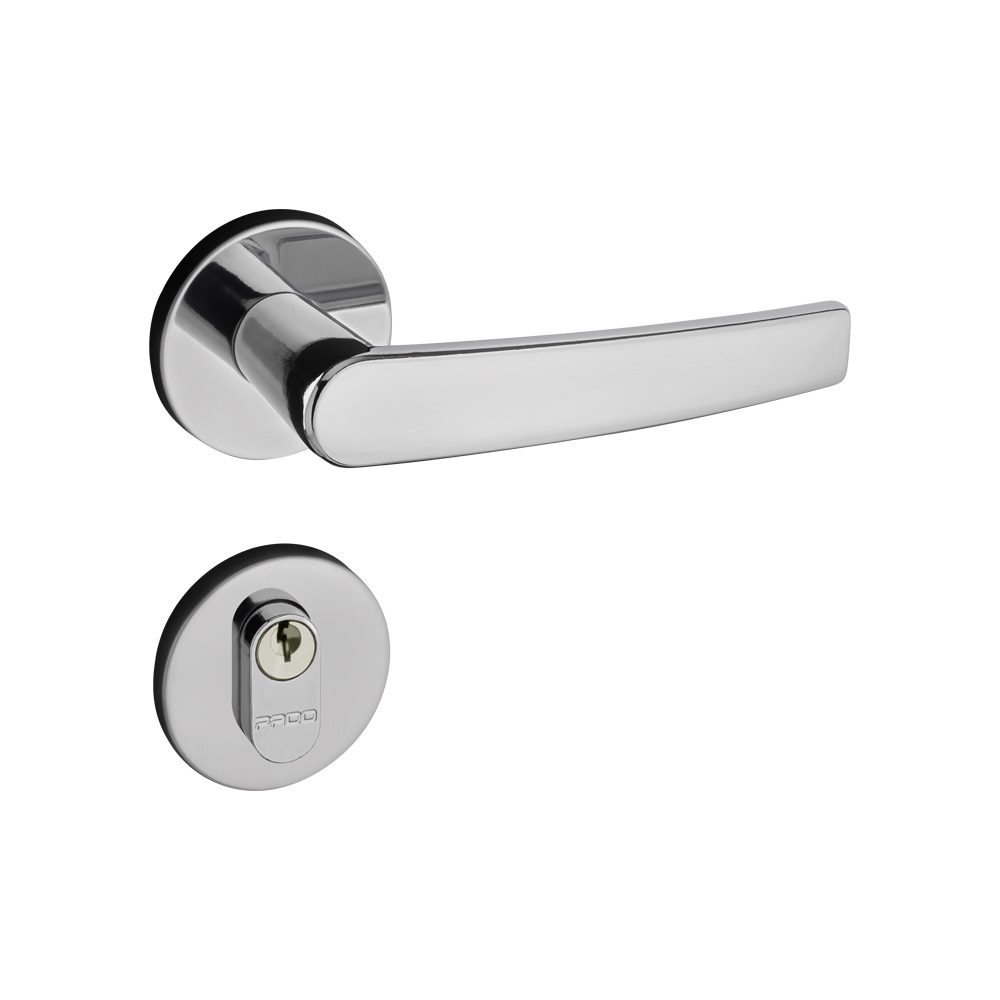 FECHADURA EXTERNA 401E 60MM CROMADA ROSETA REDONDA CONCEPT - Foto 1