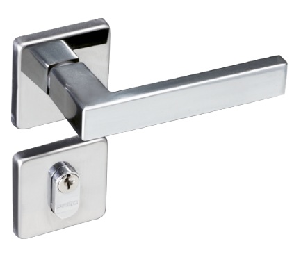 FECHADURA EXTERNA 409E 60MM CROMADA ROSETA QUADRADA CONCEPT - Foto 2