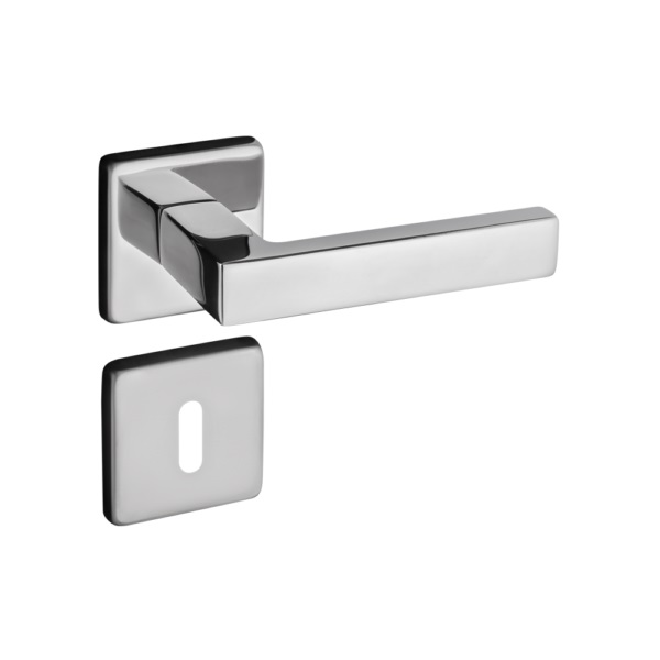 FECHADURA INTERNA 409I 60MM CROMADA ROSETA QUADRADA CONCEPT - Foto 1