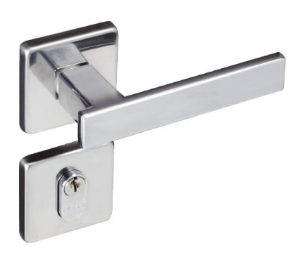 FECHADURA EXTERNA 408B 60MM CROMADA ROSETA QUADRADA CONCEPT - Foto 2