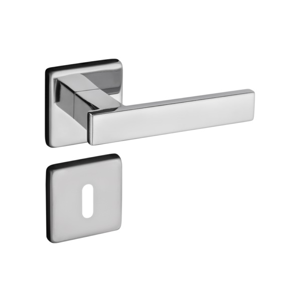 FECHADURA INTERNA 408I 60MM CROMADA ROSETA QUADRADA CONCEPT - Foto 1