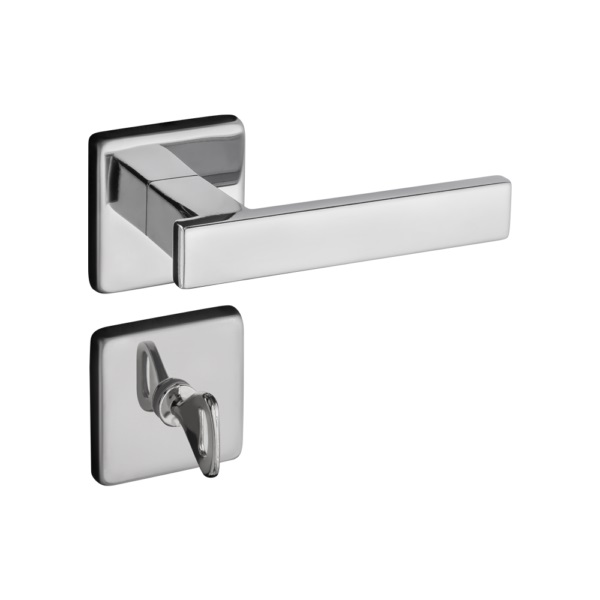 FECHADURA BANHEIRO 408I 60MM CROMADA ROSETA QUADRADA CONCEPT - Foto 1