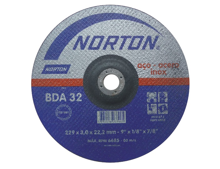 DISCO DE CORTE COM DEPRESSO INOX BDA 32 9X3.0 NOR