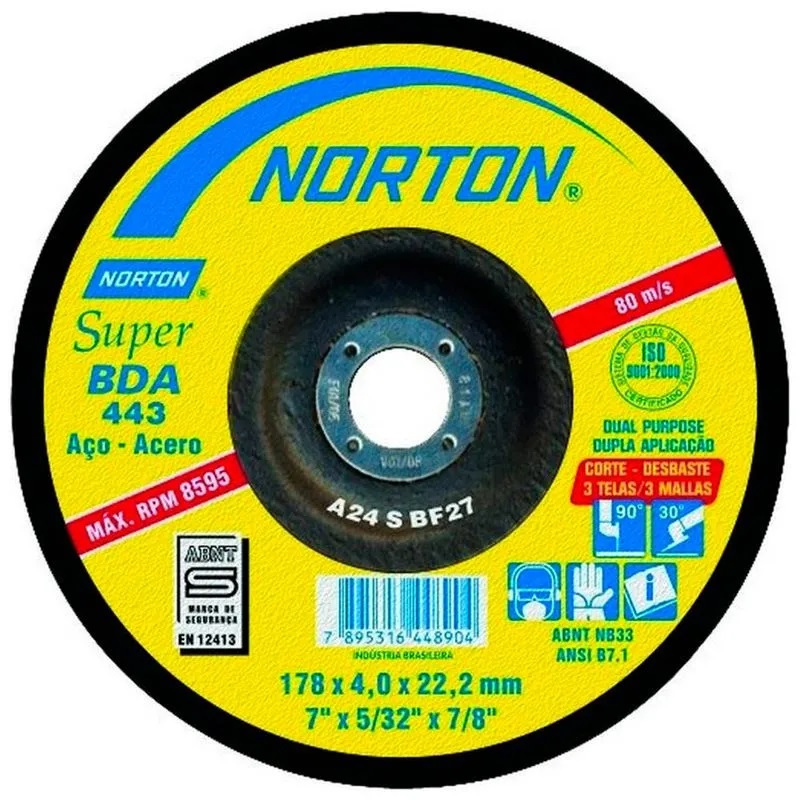 DISCO DE DESBASTE BDA 443 7