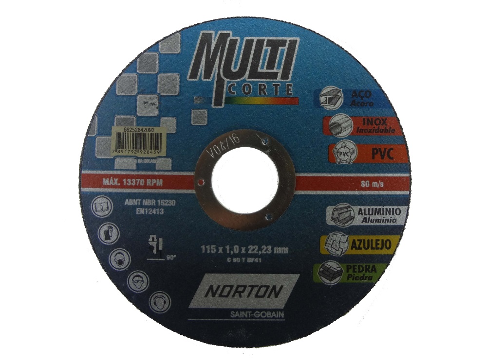DISCO DE CORTE MULTI USO 4.1/2X1,0