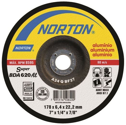 DISCO DE DESBASTE BDA 620 4.1/2 ALUMNIO