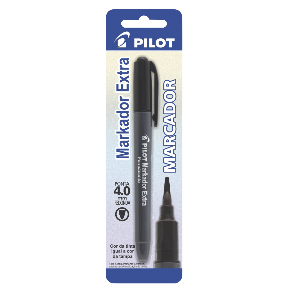 CANETA MARC. EXTRA 4.0 REDOND PRETO  - Foto 2