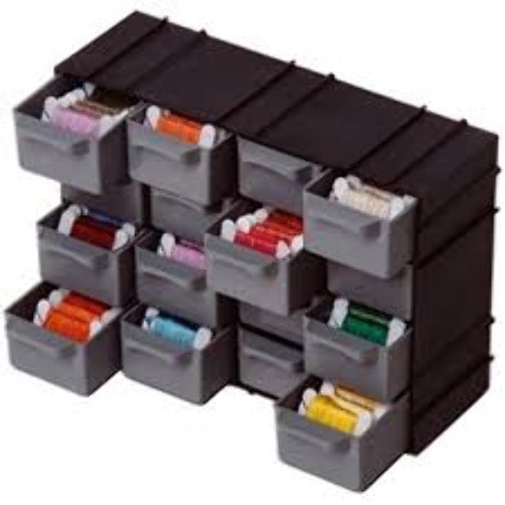 CAIXA PL�STICA 7001 ORGANIZADOR PRETO - Foto 1