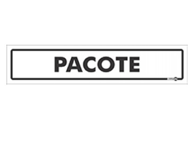 PLACA  SINALIZACAO 6,5CMX30CM PACOTE PS36 (*)