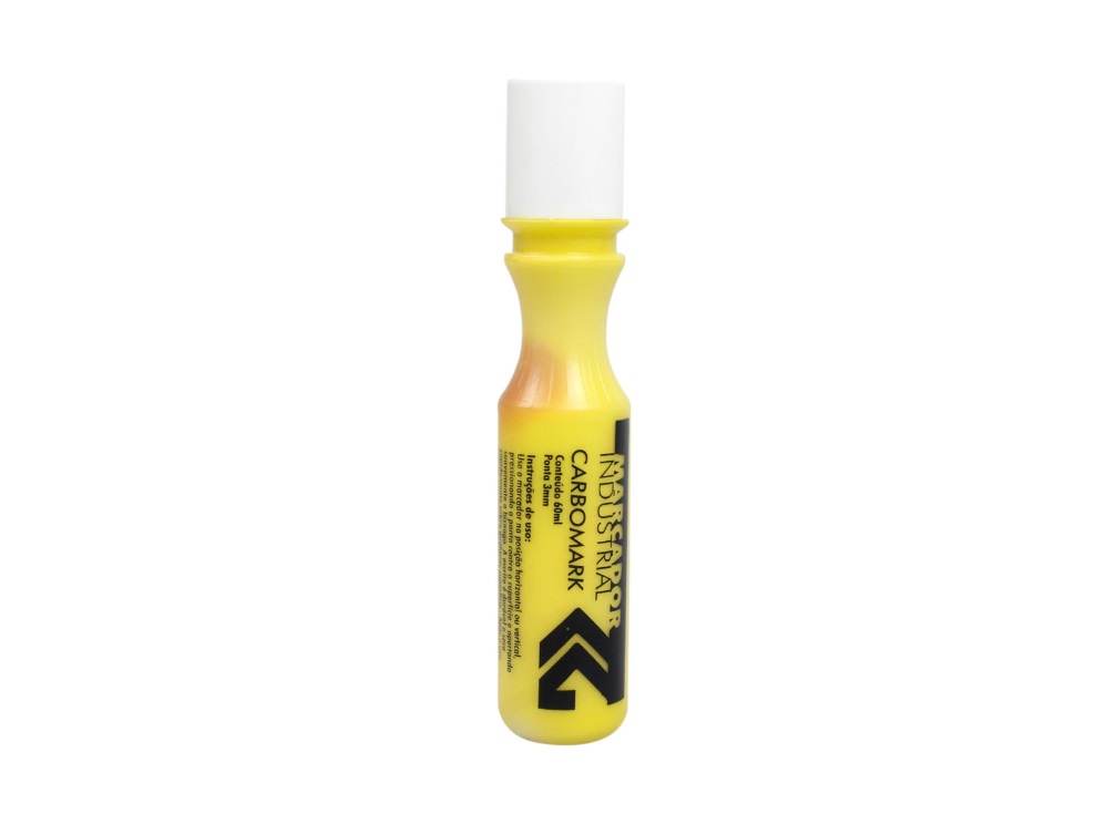 MARCADOR INDUSTRIAL ESFEROGRAFICO AMARELO 3MM 60ML BISNAGA - Foto 1