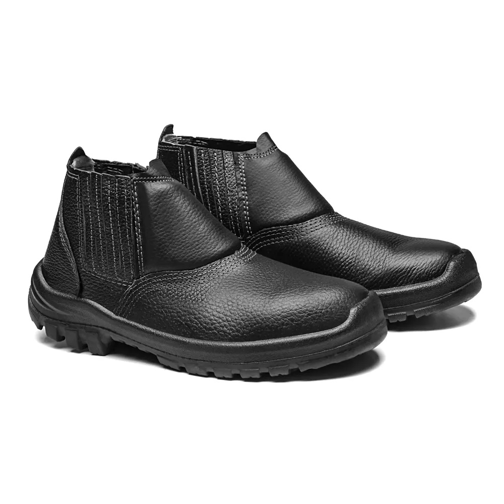 BOTINA 37 COURO PRETA ELASTICO BICO PLASTICO SOLA PU MONODENSIDADE 2020BELS4600LL  CA26467 - Foto 2