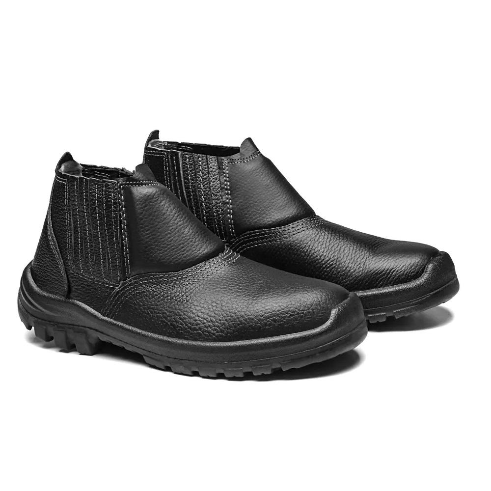 BOTINA 42 COURO PRETA ELASTICO BICO PLASTICO SOLA PU MONODENSIDADE 2020BELS4600LL  CA26467 - Foto 2