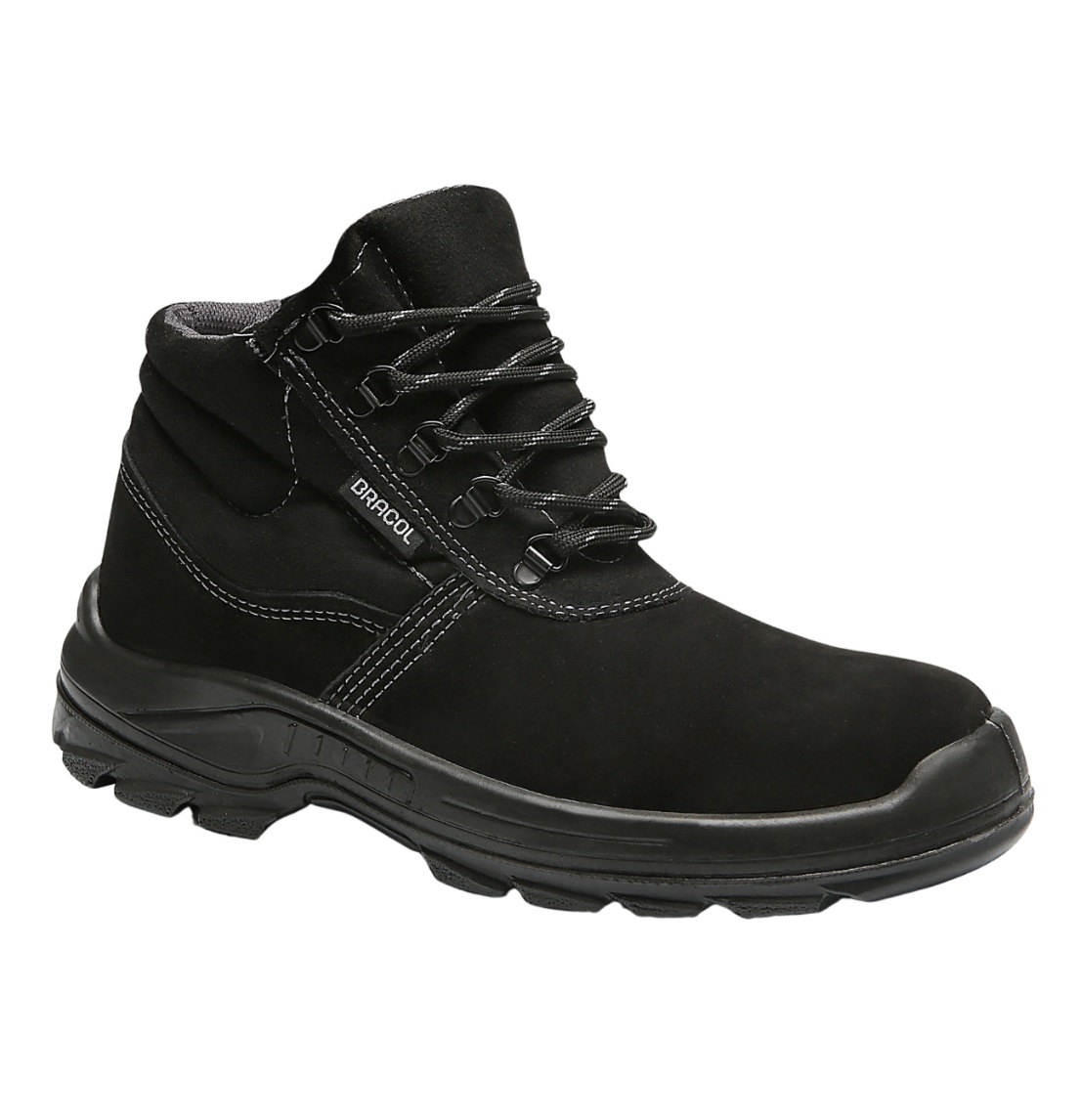 BOTINA 35 COURO NOBUCK PRETA AMARRAR LINGUA FOLE BICO PLASTICO SOLA BIDENSIDADE 4031BAFN4400LL  CA40872 - Foto 1