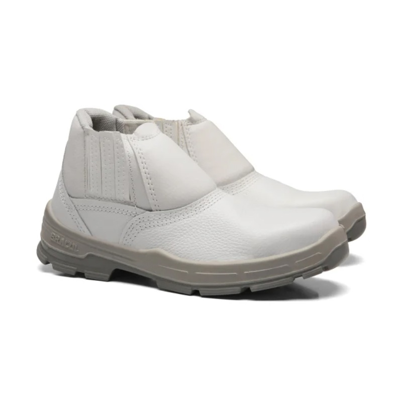 BOTINA 38 COURO BRANCA ELASTICO BICO A�O SOLADO BIDENSIDADE 4010BELB2400LL  CA25687 - Foto 1