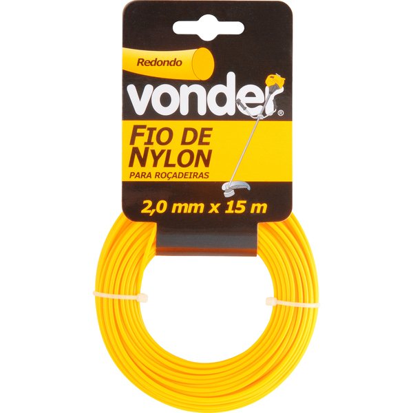 FIO NYLON 2,0MM 15M REDONDO PARA GRAMA