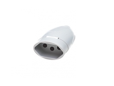 TOMADA DESMONTAVEL FEMEA 180G 2P+T 20A 250V BRANCO DN1612  - Foto 1