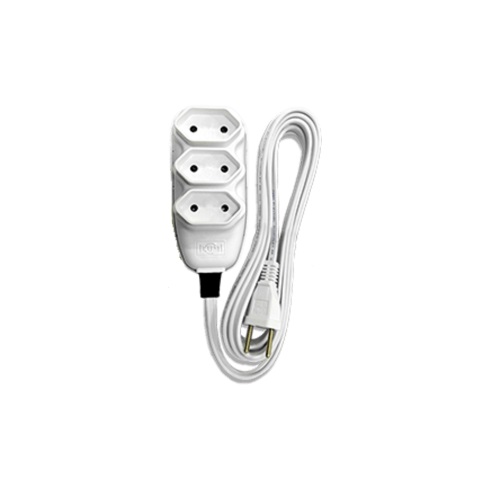 EXTENSAO 2P+T PP 10A 5 METROS BRANCA 250V 169950  (*)