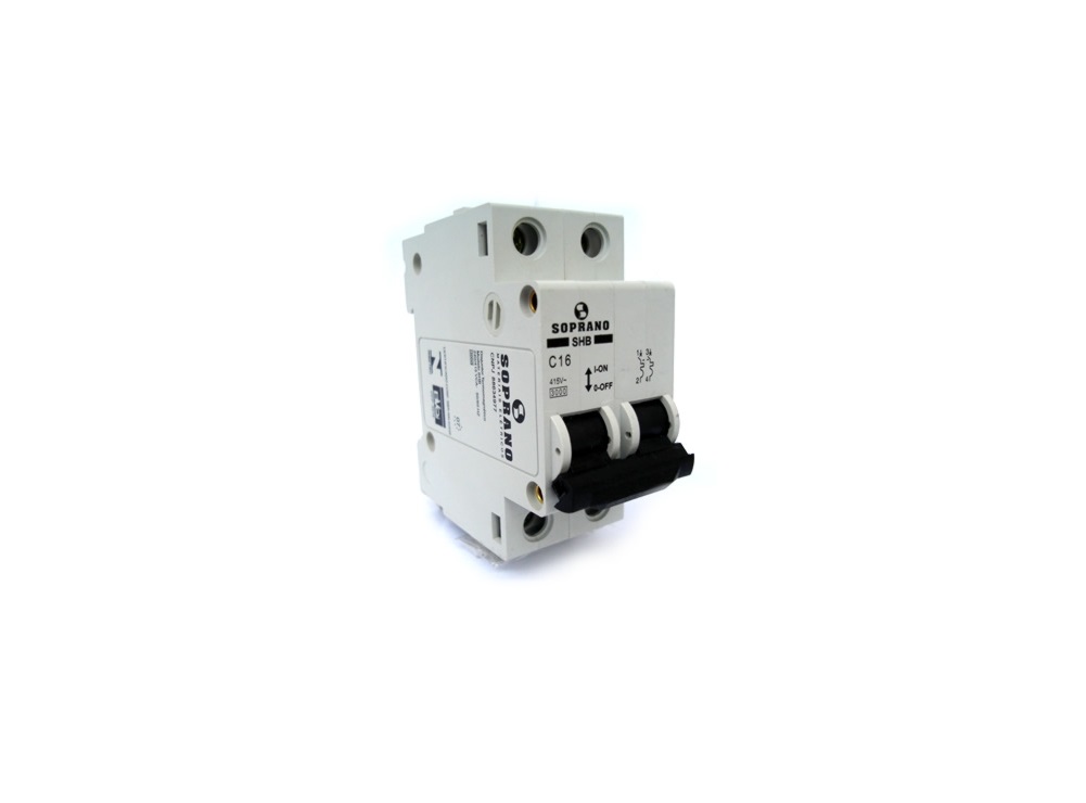 DISJUNTOR DIN 16A BIPOLAR SHB2 GII-C016A  - Foto 1