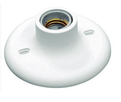 PLAFON EM PORCELANA E-27 SACO PLASTICO BRANCA-DER/01 BRANCA - Foto 1