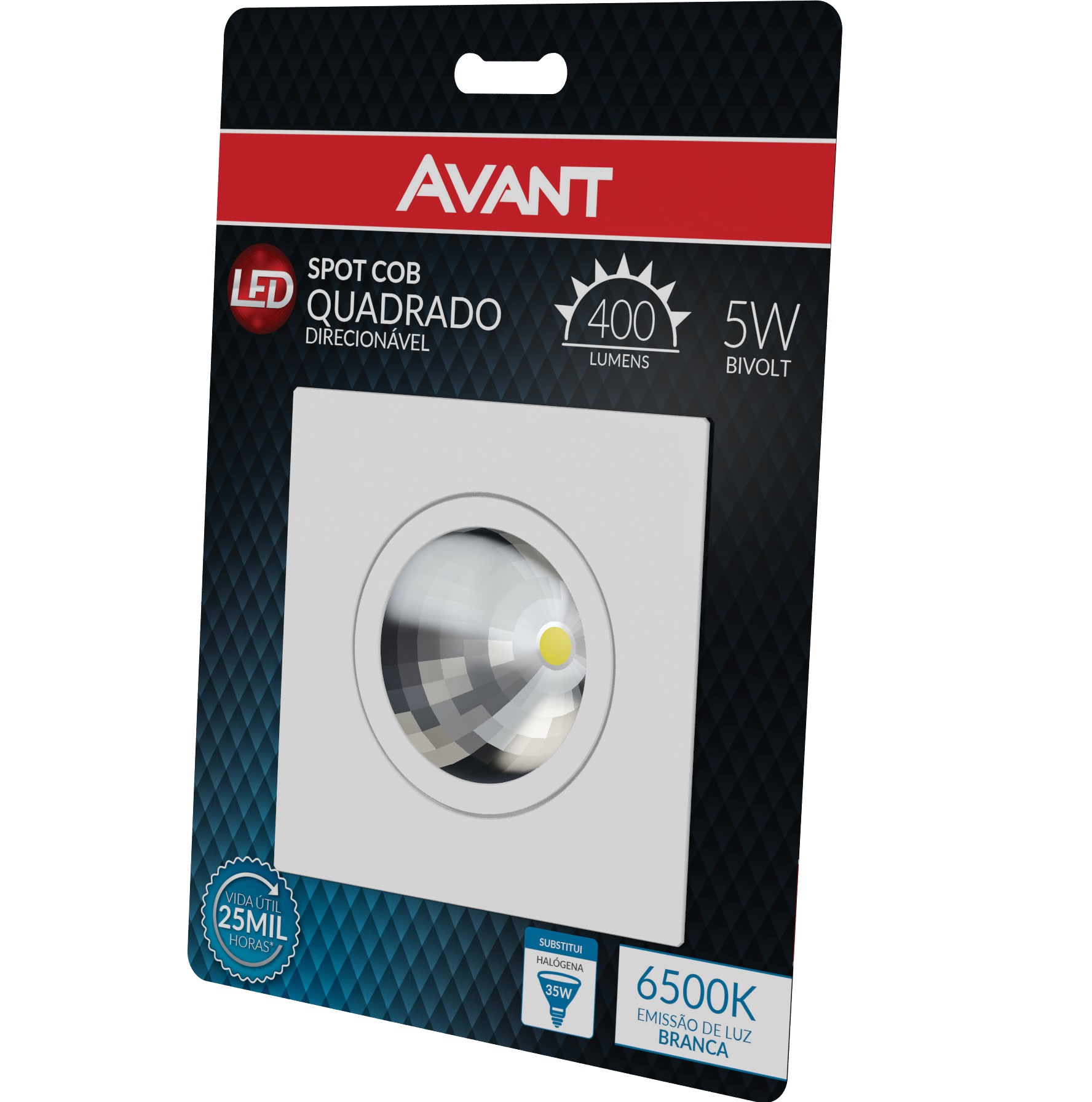 SPOT EMBUTIR LED 5W QUADRADO 6500K (BRANCA) - Foto 1