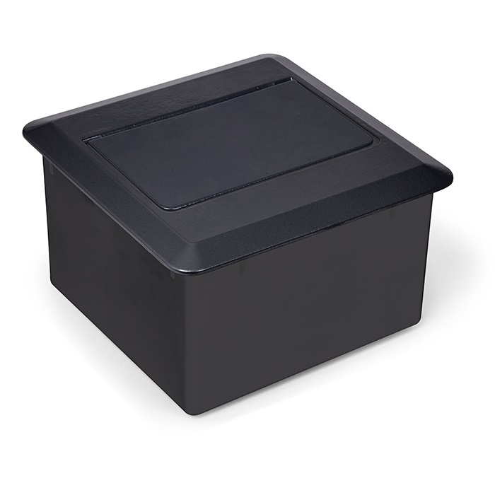 CAIXA DE MESA PRATIK 128 R10 SOBREPOR 3 BLOCOS PRETO - Foto 1