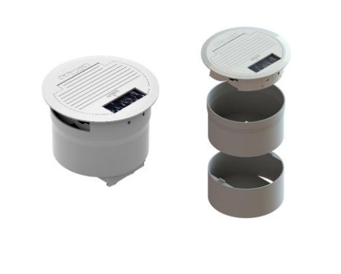 CAIXA EMBUTIR REDONDA OPENBOX MULTY 4 ABS PRETO 4 BLOCOS QM17501.00 - Foto 4